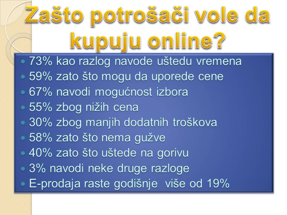 Prednosti online prodavnica Prednosti online prodavnica